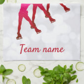 Synchroon draaihanddoekje roze tot rood theedoek (Gevouwen)