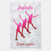 Synchroon draaihanddoekje roze tot rood theedoek (Verticaal)