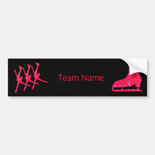 Synchroon skateam bumper sticker - rood (Voorkant)