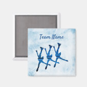 Synchroon skateam magnet blauw magneet (Voorkant / Achterkant)