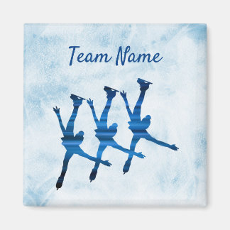Synchroon skateam magnet blauw magneet