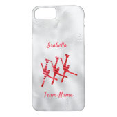 Synchroon skateboarde telefoonlijn rood Case-Mate iPhone case (Achterkant)