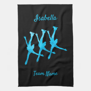 Synchroon skatedoek arabesque turquoise theedoek