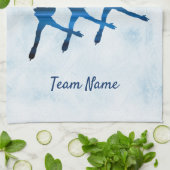 Synchroon skatehanddoek blauw theedoek (Gevouwen)