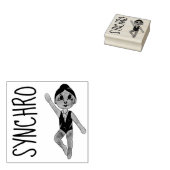 Synchroon synchroon voor synchroon Swimmer Girls S Rubberstempel (Gestempeld)