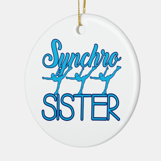 Synchroon zuster Synchronisatie Skating Ice Skater Keramisch Ornament (Links)