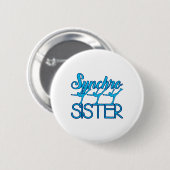 Synchroon zuster Synchronisatie Skating Ice Skater Ronde Button 5,7 Cm (Voorkant /achterkant)
