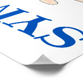 Synchroon zwembaarblauw synchroon poster (Hoek)