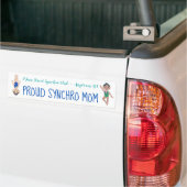 Synchroon zwembad Team Proud Synchro Mam Bumpersticker (Op Truck)