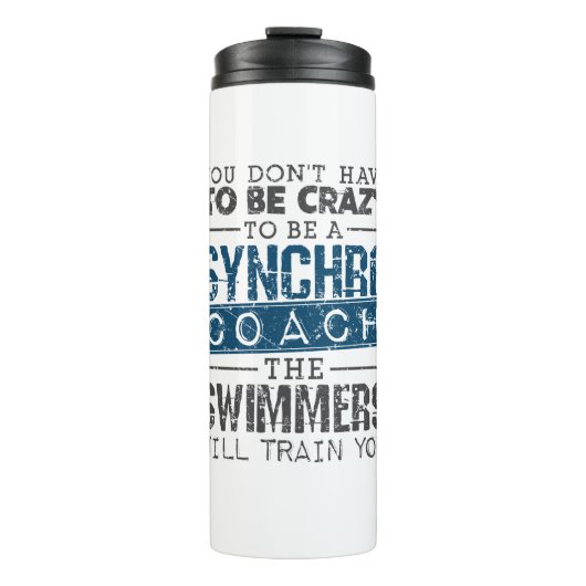 Synchroon zwemmen Coach Crazy Thermosbeker (Voorkant)