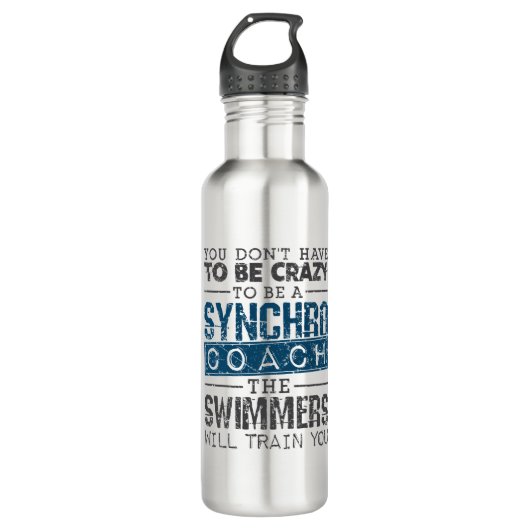 Synchroon zwemmen Coach Crazy Waterfles (Voorkant)