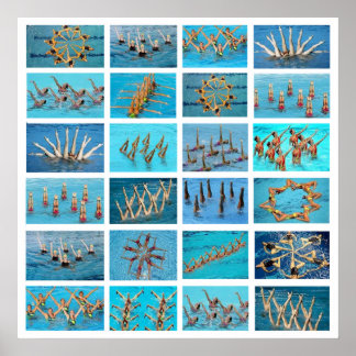 synchroon zwemmen poster