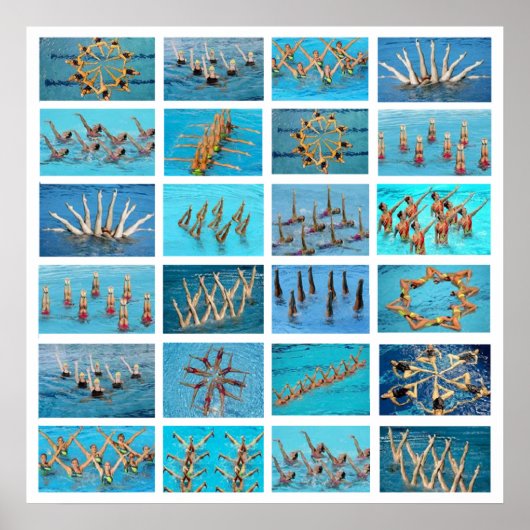 synchroon zwemmen poster (Voorkant)