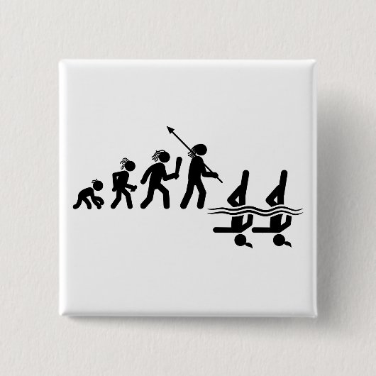 Synchroon zwemmen vierkante button 5,1 cm (Voorkant)