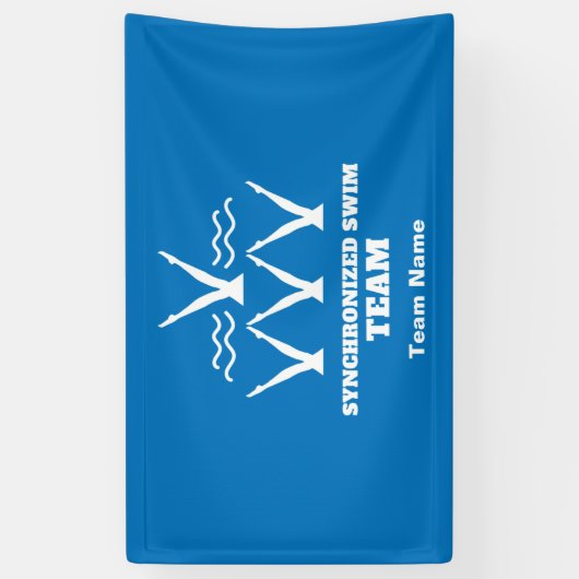Synchroon zwemteam spandoek (Verticaal)