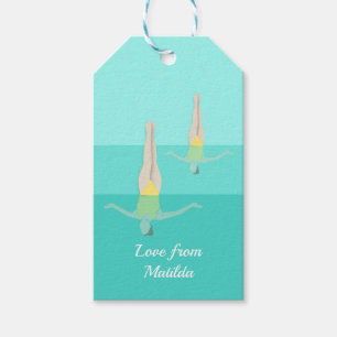 Synchroonzwemmen Cadeaulabel