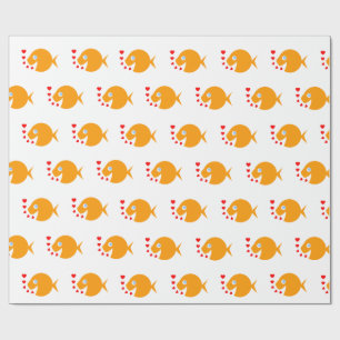 Synchroonzwemverklikvis Cartoon Goldfish Cadeaupapier