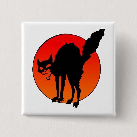 Syndicalistische kat vierkante button 5,1 cm (Voorkant)