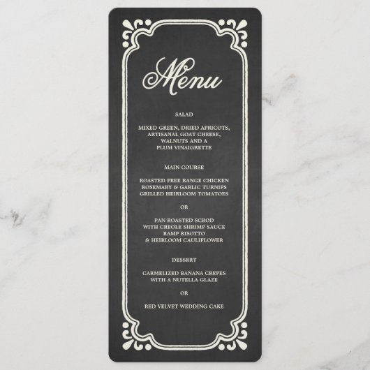 Syndicat du tableau noir | Menu (Devant)