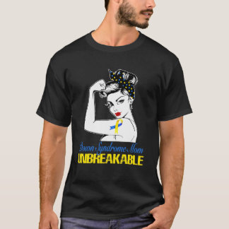 Syndrome de Down - Un T-shirt de la dame forte ind