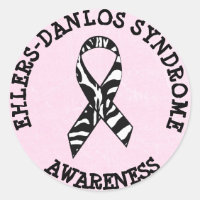 Syndrome d'Ehlers-Danlos EDS Zebra STICKERS