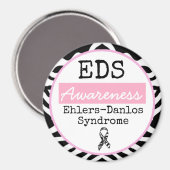 Syndrome EDS Magnet noir et blanc Ehlers-Danlos (Recto/Verso)