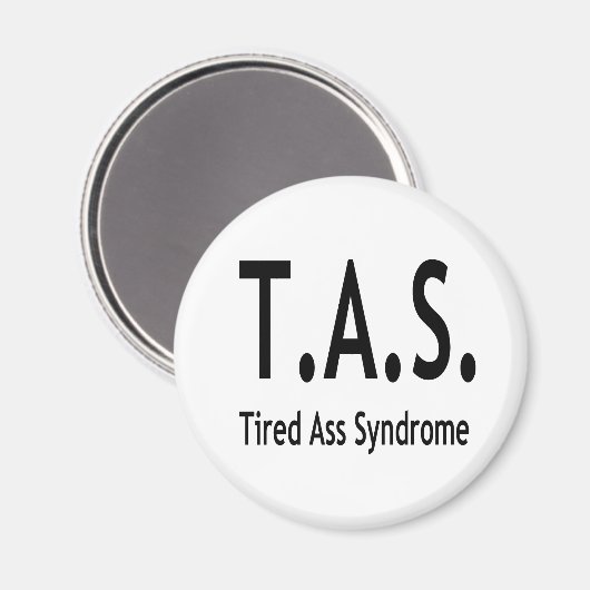 Syndrome Fatigué Aimant Rond De 2 Pouces (Recto/Verso)