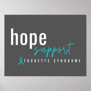 syndrome tourette. espoir soutien. Poster et impre