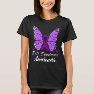 Syndroom Bewustzijn Rett Stoornis Krijger Paarse L T-shirt