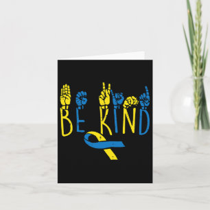 Syndroom Bewustzijn Wees vriendelijk als hand teke Kaart