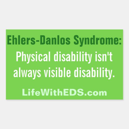 Syndroom van Ehlers-Danlos (EDS) Sticker (Voorkant)