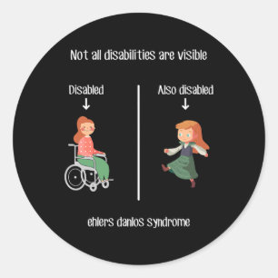 Syndroom van Ehlers Danlos Niet alle handicaps zij Ronde Sticker
