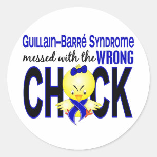 Syndroom van Guillain Barre, overspoeld met verkee Ronde Sticker