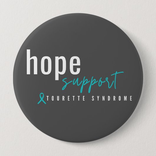 Syndroom van Tourette, hoop op steun. Buttons (Voorkant)