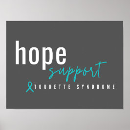 Syndroom van Tourette, hoop op steun. POSTER & PRI