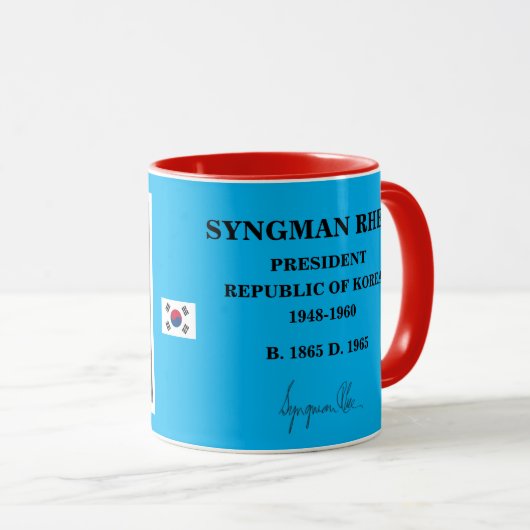 Syngman Rhee de Korea Mug (Devant droit)