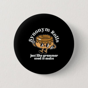 Synoniem Rolls Grammatica Pun Stijl Ronde Button 5,7 Cm