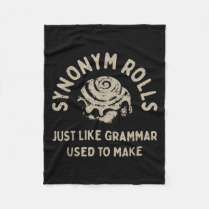 Synoniem Rolls Joke Cinnamon Rolls Grammatica Pun Fleece Deken