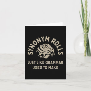 Synoniem Rolls Joke Cinnamon Rolls Grammatica Pun Kaart