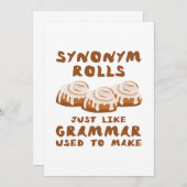 Synonym Rolls Bedankkaart (Voorkant / Achterkant)