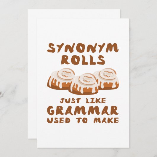 Synonym Rolls Bedankkaart (Voorkant / Achterkant)