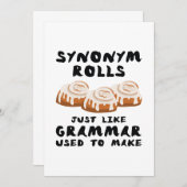 Synonym Rolls Bedankkaart (Voorkant / Achterkant)