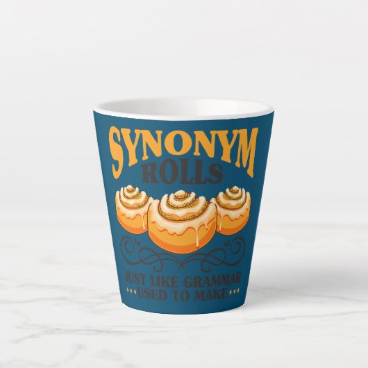Synonym Rolls net als Grammar die gebruikt wordt o Latte Mok (Voorkant)