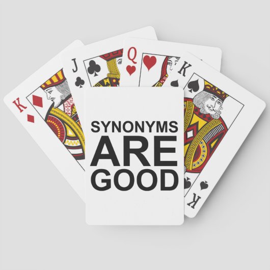 SYNONYMS IS GOED - GOEDE - Funny Language Joke Speelkaarten (Achterkant)