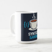 Syntax Saver Coffee & Code Koffiemok (Voorkant links)