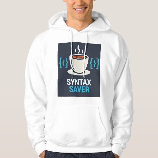 Syntax Saver Coffee & Code - Premium Pullover Hood (Voorkant)