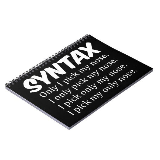 Syntaxis Funny Nose Picking Notitieboek (Linkerzijde)