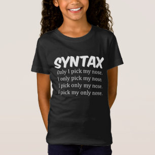 Syntaxis Funny Nose Picking T-shirt