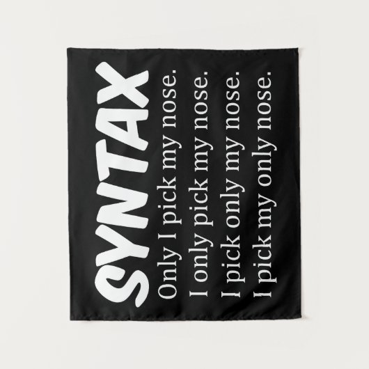 Syntaxis Funny Nose Picking Wandkleed (Voorkant)