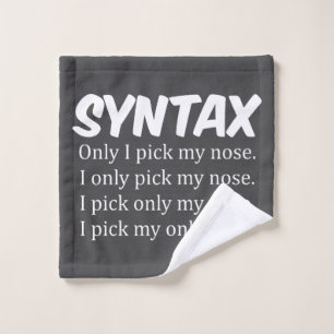 Syntaxis Funny Nose Picking Washandje
